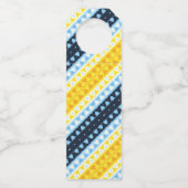 Boho Groovy Geometric Abstrakt AroAce Pride Flag Flaschenanhänger (Rückseite)