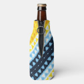 Boho Groovy Geometric Abstrakt AroAce Pride Flag Flaschenkühler (Flasche Rückseite)