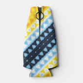 Boho Groovy Geometric Abstrakt AroAce Pride Flag Flaschenkühler (Rückseite)