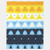 Boho Groovy Geometric Abstrakt AroAce Pride Flag Fleecedecke (Vorderseite)