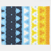 Boho Groovy Geometric Abstrakt AroAce Pride Flag Fleecedecke (Vorderseite (Horizontal))