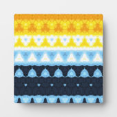 Boho Groovy Geometric Abstrakt AroAce Pride Flag Fotoplatte (Vorderseite)