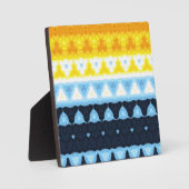 Boho Groovy Geometric Abstrakt AroAce Pride Flag Fotoplatte (Vorderseite)