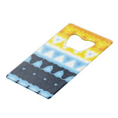 Boho Groovy Geometric Abstrakt AroAce Pride Flag Geldbeutel Flaschenöffner (Vorderseite Schrägansicht)
