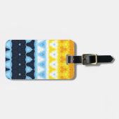 Boho Groovy Geometric Abstrakt AroAce Pride Flag Gepäckanhänger (Vorderseite horizontal)