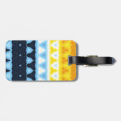 Boho Groovy Geometric Abstrakt AroAce Pride Flag Gepäckanhänger (Rückseite horizontal)