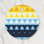 Boho Groovy Geometric Abstrakt AroAce Pride Flag Geschenkanhänger (Rückseite)