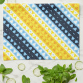 Boho Groovy Geometric Abstrakt AroAce Pride Flag Geschirrtuch (Gefaltet)