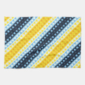 Boho Groovy Geometric Abstrakt AroAce Pride Flag Geschirrtuch (Horizontal)