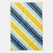 Boho Groovy Geometric Abstrakt AroAce Pride Flag Geschirrtuch (Vertikal)