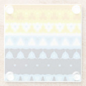 Boho Groovy Geometric Abstrakt AroAce Pride Flag Glasuntersetzer (Rückseite)