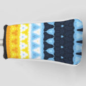 Boho Groovy Geometric Abstrakt AroAce Pride Flag Golf Headcover (Vorderseite)