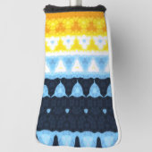 Boho Groovy Geometric Abstrakt AroAce Pride Flag Golf Headcover (Rotieren 90)