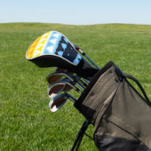 Boho Groovy Geometric Abstrakt AroAce Pride Flag Golf Headcover (In SItu)