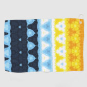 Boho Groovy Geometric Abstrakt AroAce Pride Flag Golfhandtuch (Horizontal)