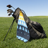 Boho Groovy Geometric Abstrakt AroAce Pride Flag Golfhandtuch (Gras)