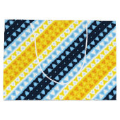 Boho Groovy Geometric Abstrakt AroAce Pride Flag Große Geschenktüte (Rückseite)