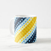 Boho Groovy Geometric Abstrakt AroAce Pride Flag Kaffeetasse (Vorderseite Links)