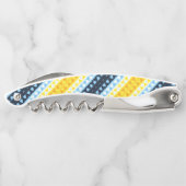 Boho Groovy Geometric Abstrakt AroAce Pride Flag Kellnermesser (Rückseite)