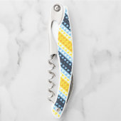 Boho Groovy Geometric Abstrakt AroAce Pride Flag Kellnermesser (Vorderseite)