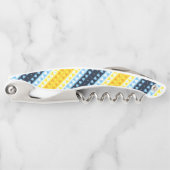 Boho Groovy Geometric Abstrakt AroAce Pride Flag Kellnermesser (Vorderseite)
