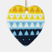 Boho Groovy Geometric Abstrakt AroAce Pride Flag Keramik Ornament (Rechts)