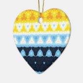 Boho Groovy Geometric Abstrakt AroAce Pride Flag Keramik Ornament (Links)