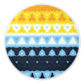 Boho Groovy Geometric Abstrakt AroAce Pride Flag Keramikknauf (Vorderseite)