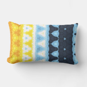 Boho Groovy Geometric Abstrakt AroAce Pride Flag Kissen Für Draußen