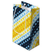 Boho Groovy Geometric Abstrakt AroAce Pride Flag Kleine Geschenktüte (Rückseite Schrägansicht)