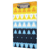 Boho Groovy Geometric Abstrakt AroAce Pride Flag Klemmbrett (Links)