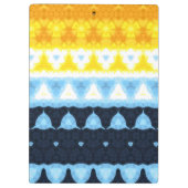 Boho Groovy Geometric Abstrakt AroAce Pride Flag Klemmbrett (Rückseite)