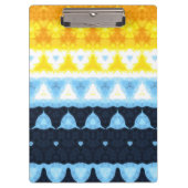 Boho Groovy Geometric Abstrakt AroAce Pride Flag Klemmbrett (Vorderseite)