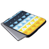 Boho Groovy Geometric Abstrakt AroAce Pride Flag Laptopschutzhülle (Vorne Knopf)