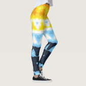 Boho Groovy Geometric Abstrakt AroAce Pride Flag Leggings (Rechts)