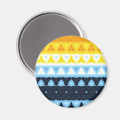 Boho Groovy Geometric Abstrakt AroAce Pride Flag Magnet (Vorderseite/Rückseite)