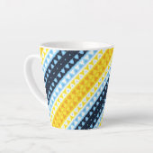 Boho Groovy Geometric Abstrakt AroAce Pride Flag Milchtasse (Linke Ecke)