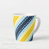 Boho Groovy Geometric Abstrakt AroAce Pride Flag Milchtasse (Rechte Ecke)
