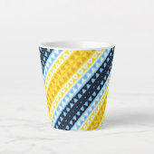 Boho Groovy Geometric Abstrakt AroAce Pride Flag Milchtasse (Vorderseite)