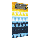 Boho Groovy Geometric Abstrakt AroAce Pride Flag Mini Klemmbrett (Schrägansicht)