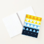 Boho Groovy Geometric Abstrakt AroAce Pride Flag Notizblock (Innenseite)
