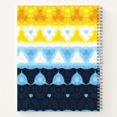 Boho Groovy Geometric Abstrakt AroAce Pride Flag Notizblock (Rückseite)
