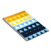 Boho Groovy Geometric Abstrakt AroAce Pride Flag Notizblock (Rechte Seite)