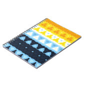 Boho Groovy Geometric Abstrakt AroAce Pride Flag Notizblock (Linke Seite)