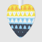 Boho Groovy Geometric Abstrakt AroAce Pride Flag Ornament (Vorderseite)