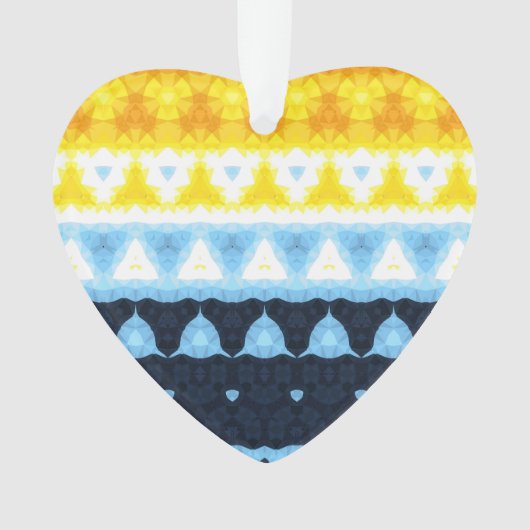 Boho Groovy Geometric Abstrakt AroAce Pride Flag Ornament (Vorderseite)