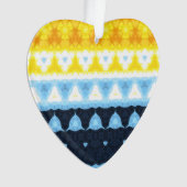 Boho Groovy Geometric Abstrakt AroAce Pride Flag Ornament (Vorderseite)