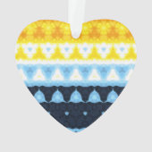 Boho Groovy Geometric Abstrakt AroAce Pride Flag Ornament (Rückseite)