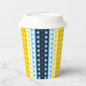 Boho Groovy Geometric Abstrakt AroAce Pride Flag Pappbecher (Links)