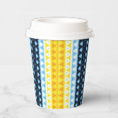 Boho Groovy Geometric Abstrakt AroAce Pride Flag Pappbecher (Rechts)